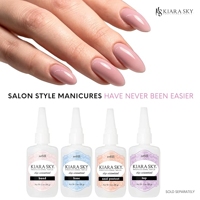Kiara Sky Dip Essentials 2 oz Refill - Base and Top Coat Duo