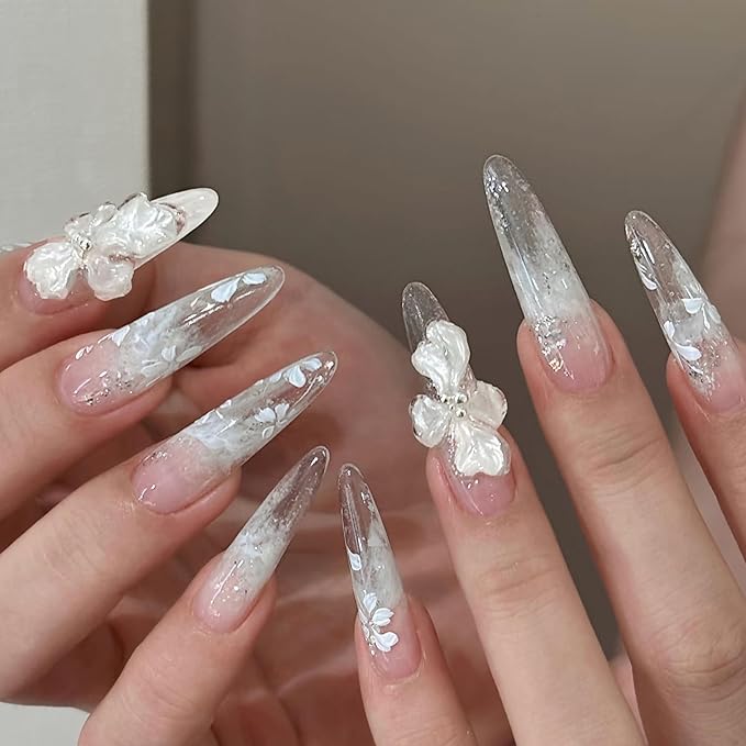 NAILGIL Solid Builder Gel For Nails, Pearl White 3D Sculpture Nail Art Non-Sticky Hand Hard Extension Gel Sock Off UV with Mold for Nail Art Salon Home DIY