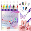Nail Art Markers, Nail Art Pens for Painting Nails, 12 Colors Nail Art Pens Set with 0.5mm Fine Tip, Quick-Drying Nail Art Marker Pen for DIY Designs, Waterproof Nail Art Pen Kit for Home Salon Use