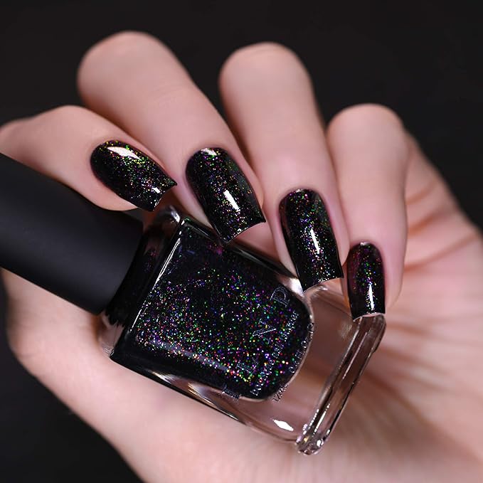 ILNP Cursed - Festive Black Shimmer Nail Polish