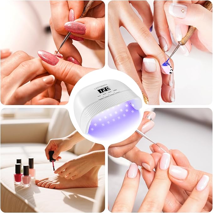 UV Nail Lamp, 2026 Upgrade UV Light for Gel Nails with New 30 Dual Beads, 4 Timer LED Light for Nails, Cure Nail Lamps for Gel Polish with LCD Display, Nail Dryer for Perfect Christmas Gifts
