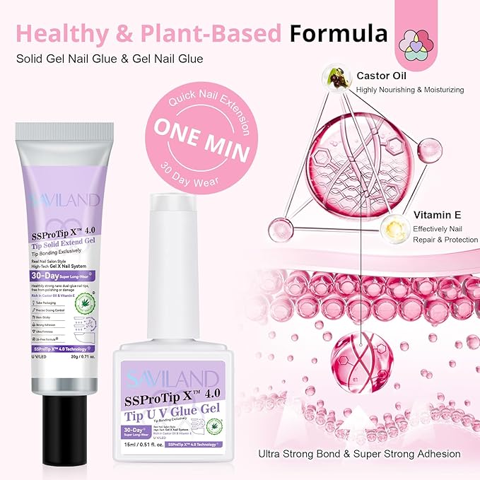 SAVILAND Gel Nail X Kit for Toes: 216 Pcs Toenail Press Ons White Pink Ombre Fake Toe Nails Long Lasting Solid Nail Glue Gel Nail Dryer Acrylic Nail Drill for Quick Nail Extension Starter Home DIY