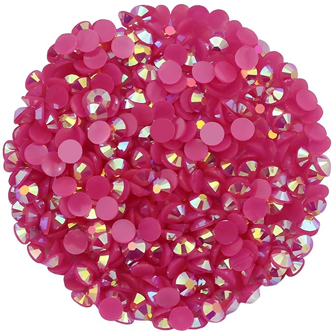 4500 Pcs SS12 3mm AB Flatback Rhinestones for Nails Art Crafts Glitter Round Shine Gems Crystals DIY Clothes Shoes （Dark RoseRed AB）