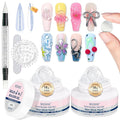 MIZHSE 2pcs Solid Builder Gel for Nails, Clear 3D Nail Gel for Sculpting Non-sticky Hard U V LED Starter Kit DIY Home Salon
