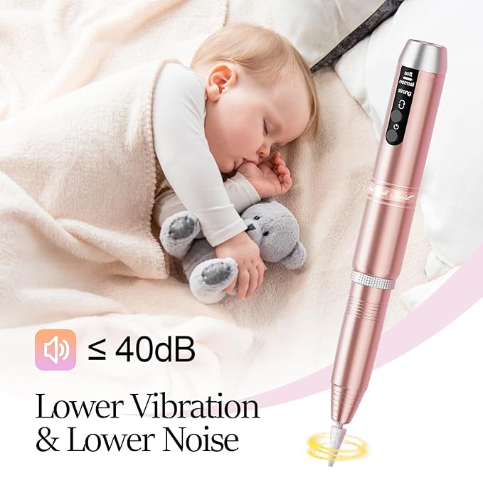 20000RPM Electric Nail Drill Rechargeable Compact Portable Efile Professional Manicure Cordless Pedicure Nail File Drill Kit for Acrylic Gel Nails and Home Salon Use