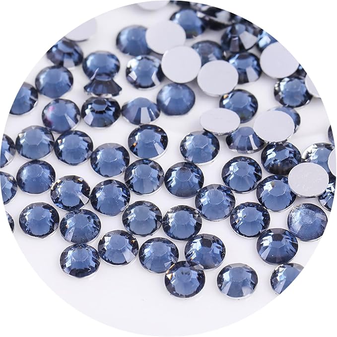 720 Pcs SS30 6mm Flatback Rhinestones for Nails Art Crafts Glitter Round Gems Crystals DIY Clothes Shoes（Dark Grey)