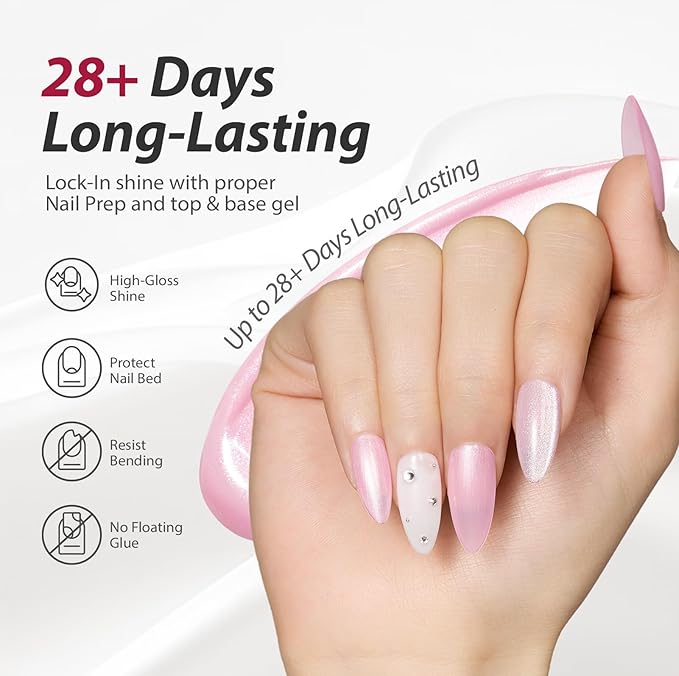 Makartt Pink Gel Nail Polish Set: 6 Colors Jelly Gel Polish Kit 15ML One N'Done Shimmer Sheer Translucent Effect Light Soft to Dark Soak Off UV LED Nail Art Manicure Gift for Women