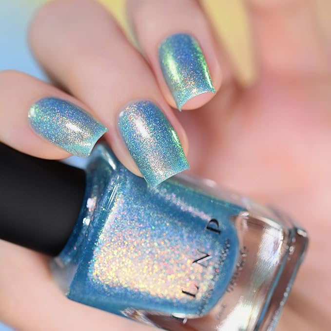 ILNP Skate Date - Iridescent Timeless Teal Holographic Jelly Nail Polish