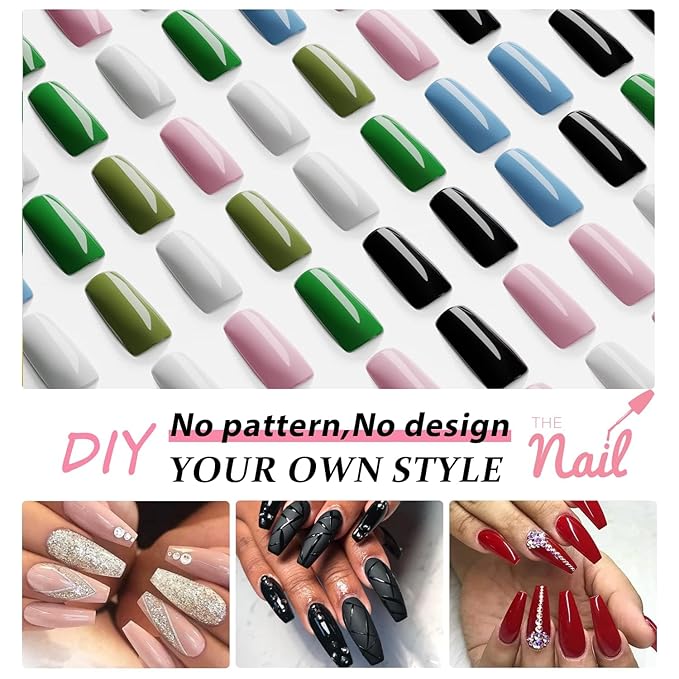 KQueenest Hot Pink Press on Nails Long Medium Square, Neon Pink Fake Nails Medium Coffin, Glossy Sheer Acrylic Nails Press ons, Reusable Vibrant Soft Gel Glue on Nails for Women Summer, Fushia