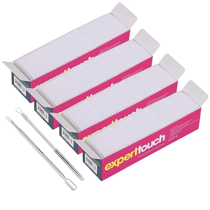 1300 pcs Lint Free Nail Art Gel Polish Remover Cotton Pad Nail Wipe With 2 Pcs Cuticle Double Head Pusher Remover Tool