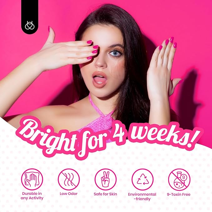 Beetles Pink Gel Nail Polish - Year 2 Kilo Hot Pink Gel Polish, 15ML/0.51Fl Oz Neon Color, Soak Off UV LED Lamp Nail Art, Long-Lasting Manicure Salon DIY Home Spring Nails - Gifts for Her
