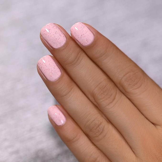 ILNP Sunday - Pastel Pink Speckled Nail Polish, Chip Resistant, 7-Free, Non-Toxic, Vegan, Cruelty Free, 12ml