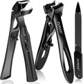Toenail Clippers for Seniors for Thick Toenails with Wide Opening, Heavy Duty Angled Nail Clippers for Men with Long Handle, Large Fingernail Clippers with Catcher Gifts for Men Women Adults