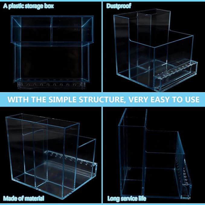 1pc Nail Polishing Machine Holder Translucent Blue Grinding Head Rack for Nail Salon and Diy Use Convenient Organizer for Art Tools Easy Access Storage Base