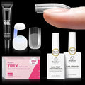 Beetles Tipex Gel Nail Kit Short Square Instant Apex Nail Tips & Beetles 15ml Nail Dehydrator and Primer