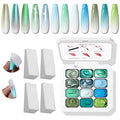 Sponge Pat Gel Nail Polish Palette, 12 Colors Blending Ombre Gel Polish Gradient Painting Nails Art, No Wipe, UV/LED Cured (12 Colors E)