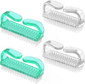 Handle Grip Nail Brush, Hand Fingernail Brush Cleaner Scrubbing Kit Pedicure for Toes and Nails Men Women (4 Pack)