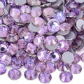 Blinginbox 1440 Pieces SS20/4.6-4.8mm Flat Back Crystal Rhinestones Round Gems for Nail Art,Air Violet