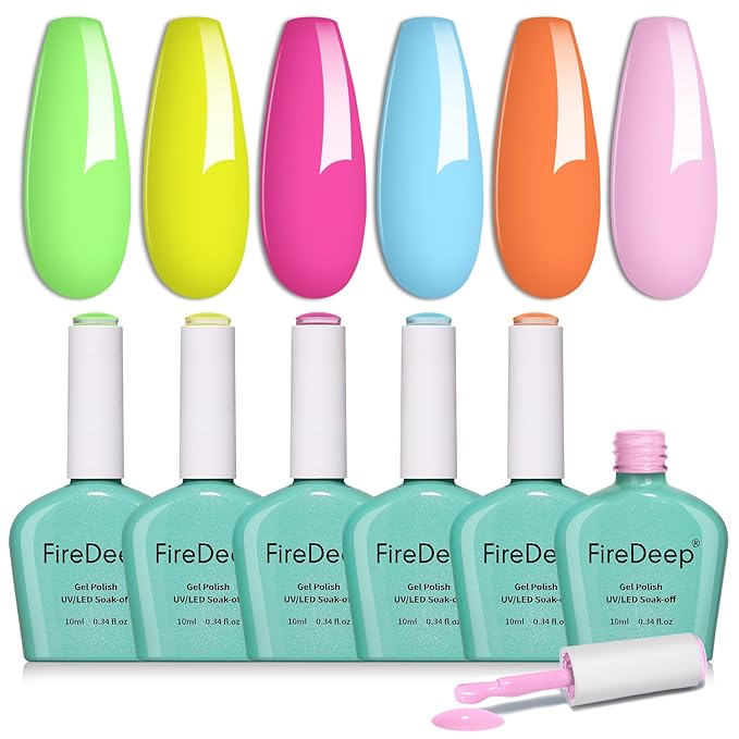10ml Hema-Free 6 Colors Macaron Gel Nail Polish Neon Yellow Pink Blue Hema Free Salon DIY Gift for Women