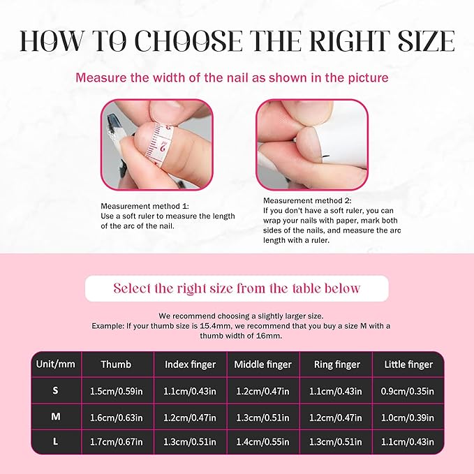 10Pcs Handmade Press on Nails Medium Duck Fake Nails Pink French Tip Nails Press Ons Handmade 3D Floral False Nails with Design Sparkly Full Cover Artificial Stick on Nail for Women (Size M)