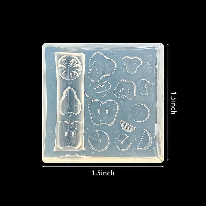 3D Fruit Slices Gel Nail Art Mold Arts Resin Apple Tail Molds for Accessories Supplies Pear Silicone Tools Nails Style