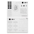 Segbeauty Acrylic Nail Training Mats, 2pcs 16" DIY Silicone Flexible Nail Art Stamping Mats,Nail Gel Polish Coloring Practice Pad, Workspace Manicure Mat Template Sheet, Foldable Table Cover Pad Tool