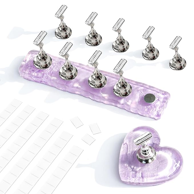 BQAN Nail Stand for Press Ons Nail Holder for Painting Nails, Nail Practice Tools with Reusable Putty - Nail Tech Must Haves Nail Supplies for Homes and Salons