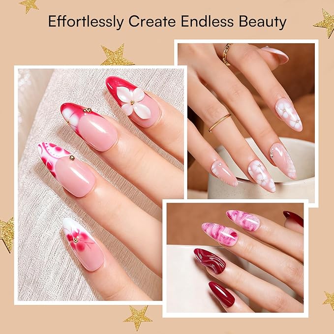 Makartt Blooming Gel: Clear UV LED Nail Art Polish for Spreading Effect Marble Soak Off Nail Polish Gel Painting Nail Designs for DIY Color Floral Watercolor Magic Manicure Gift for Women