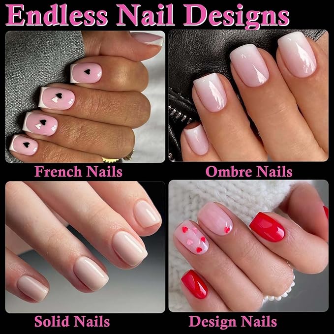 300pc Extra Short Square Nail Tips, Soft Gel Nail Tip Square Fake Nails Artificial Fingernail, 15 Sizes Full Cover Clear Press on Nail Short Acrylic Nails Tips for Nail Extension, Press Nails Making