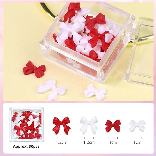 Makartt Nail Charm and Rhinestone Glue Kit, 15ml Gel with Preals Rhinestones Gems 3D Art Bowknot Heart Decor Acrylic Supply for Nails Techs DIY