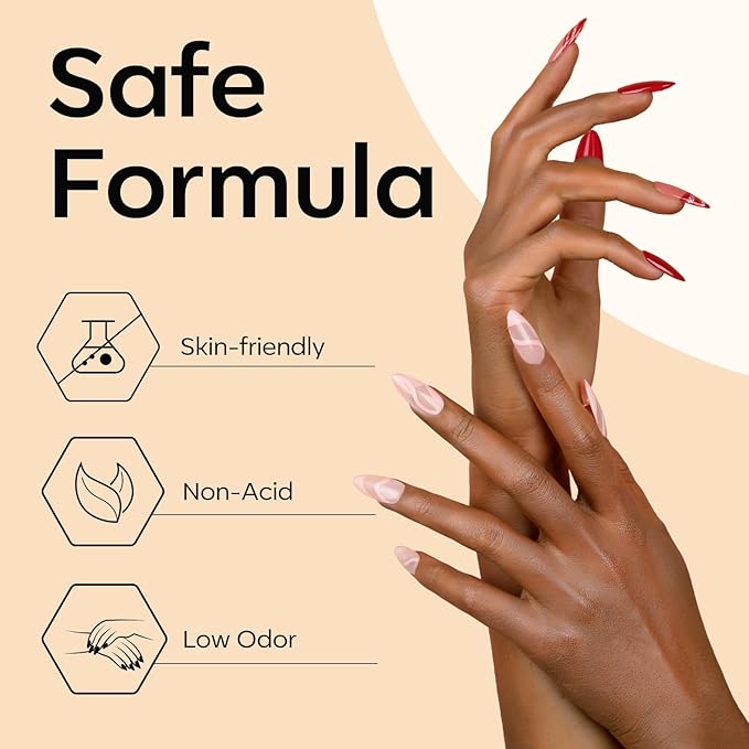 modelones Nail Glue Gel with Top Coat and Prep Dehydrator 3 PCS 15ml 9 in One Gel Glue Kit for Easy Nail Extension, No Wipe Top Coat