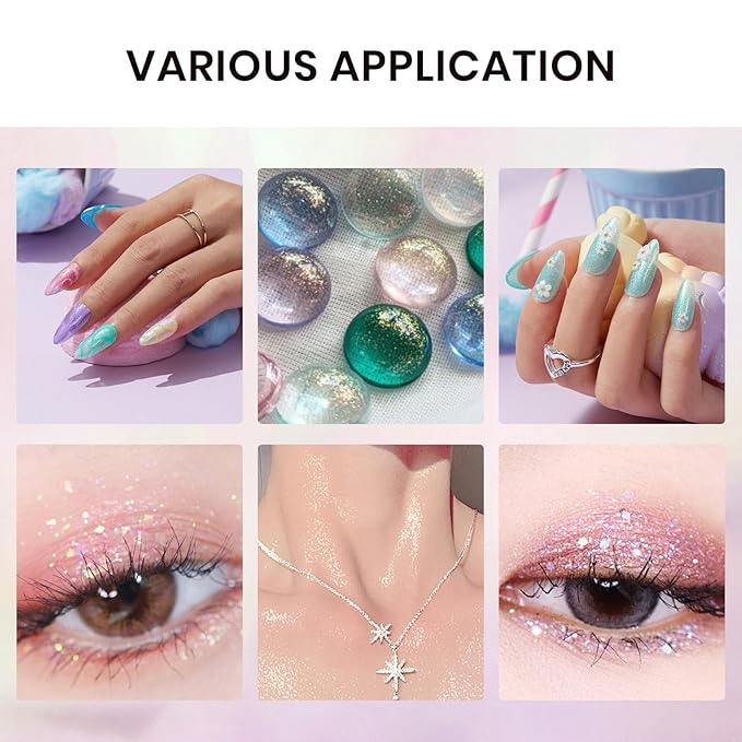Beetles Glitter Gel Nail Polish Set – Spring 6 Colors Soak Off UV LED Sparkle Gel Polish Kit, Purple Yellow Green Red Pink Easter Nail Gel for Nail Art, Overlay or Base DIY Manicure and Salon Use