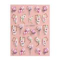 Nail Stickers, 5 Sheets Self-Adhesive Nail Art Decals, Floral & Leaves Designs for Manicure Decorations