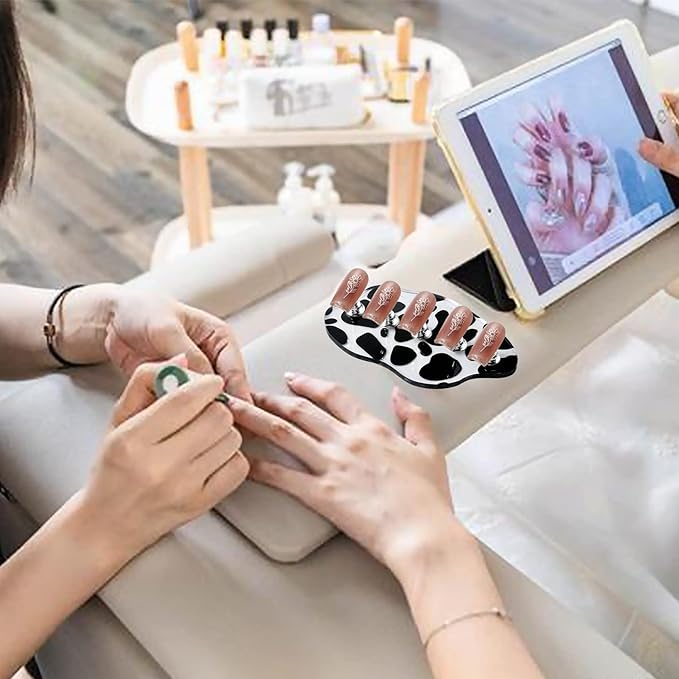2Set Acrylic Nail Stands - Nail Holder & Display Stand for Painting, Durable Alloy, Highly Magnetic, DIY for Homes & Salons