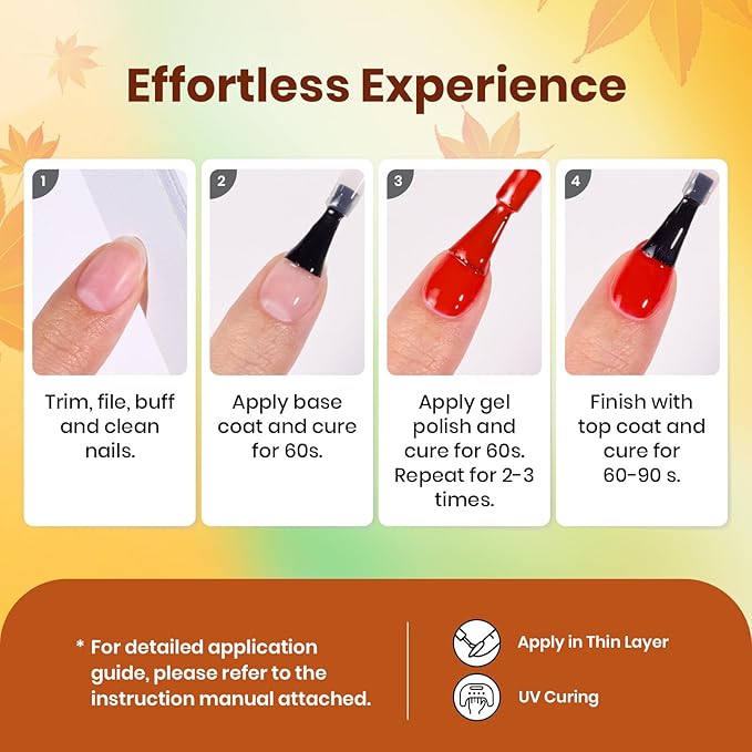 beetles Gel Polish Set - Autumn Realm Collection, Green Glitter Burgundy Gel Polish Golden Shimmer Nails Kit DIY Nail Art Soak Off UV Led Gifts for Women