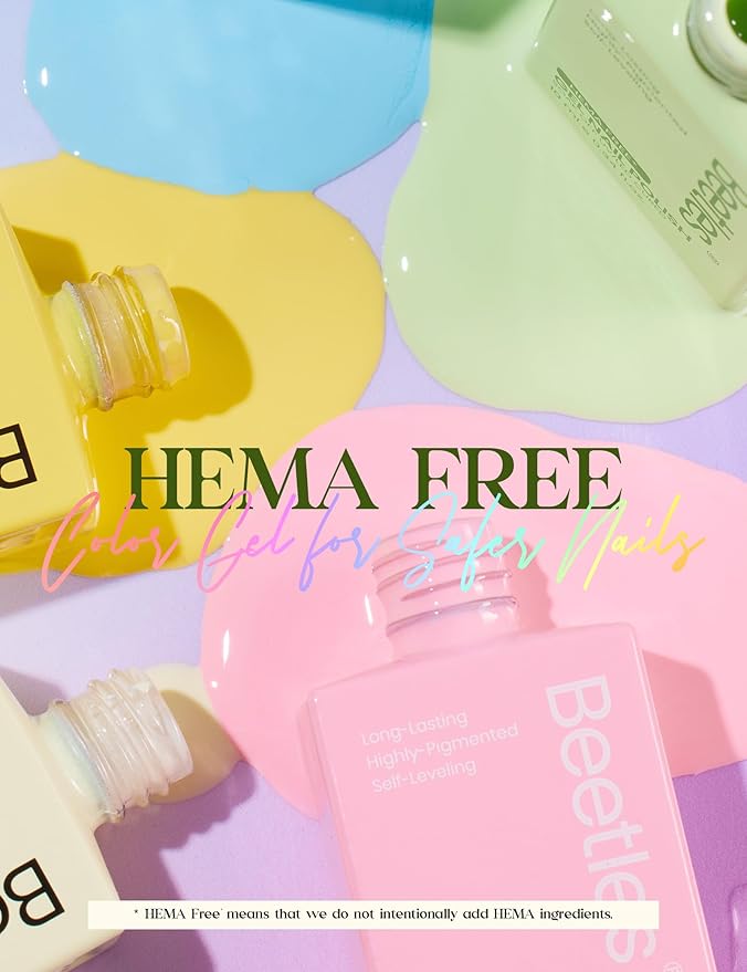 Beetles Spring Gel Polish Set - Spring Sonata Colleciton, 30 Colors Hema-Free Yellow Pink Blue Purple Pastel Colors Polish with Base Top Coat Swatch Card Uv LED Lamp Gel Gifts for Women