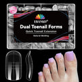 600 Pcs Toe Nail Dual Forms for Poly Extension Gel, EBANKU Toenail Extension Forms Reusable Full Cover Molds for French Tip Acrylic Toenails Pedicure for Salon & DIY at Home 15 Sizes