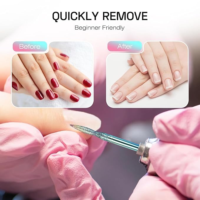 Depvko 10pcs Carbide Nail Drill Bits Set: Professional Cuticle Bit for Efile Nail Drill with 75pcs Small Sanding Bands (#80#120#180) & Mandrel Bit Acrylic Gel Nail Remover Tool Manicure Pedicure Kit