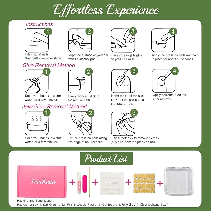 Handmade Acrylic Press On Nails Almond, 3D Press On Nails Medium, 3D Green Nails French Tip Flower Bubble Preal For Women Gift, Reusable Stick On Fake Nails Kit With Nail Glue (Floral Oasis-M)