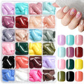 AddFavo 576pcs Square Press on Nails Short Fake Nails, Full Cover Glossy Short Nails Press on Acrylic False Nail Tips 24 Colors for Women