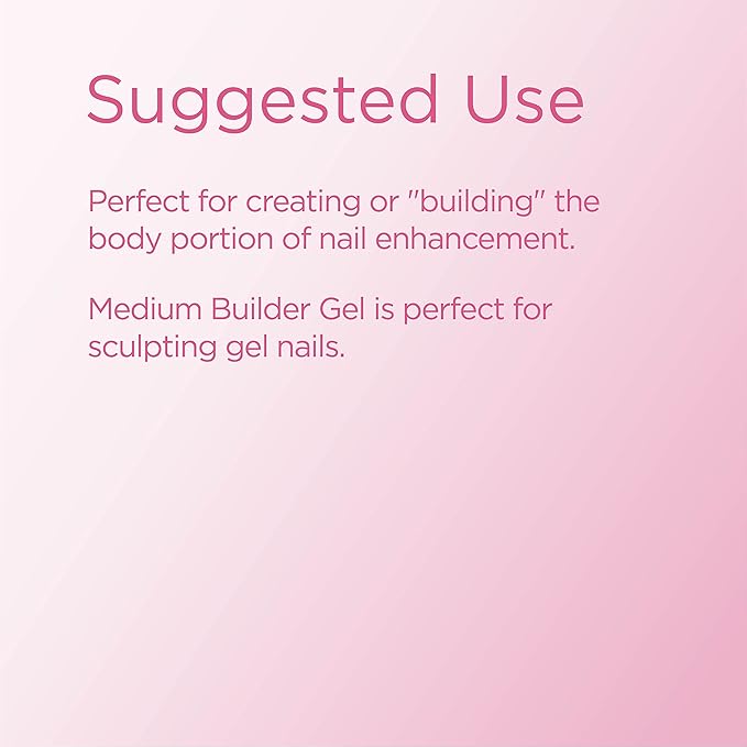 Young Nails Synergy Gel System, Building Gel - Hard Builder Gel, Superior Adhesion & Strength, Structured Nail Gel Builder - Build Gel, Pink, 30g