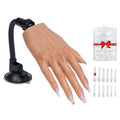 Practice Hand for Acrylic Nails, Silicone Nail Hand Practice, Flexible Fingers Fake Training Hand False Mannequin Hands for Nail Practice, Hand Model Kit for Nail Supplies Manicure Beginners