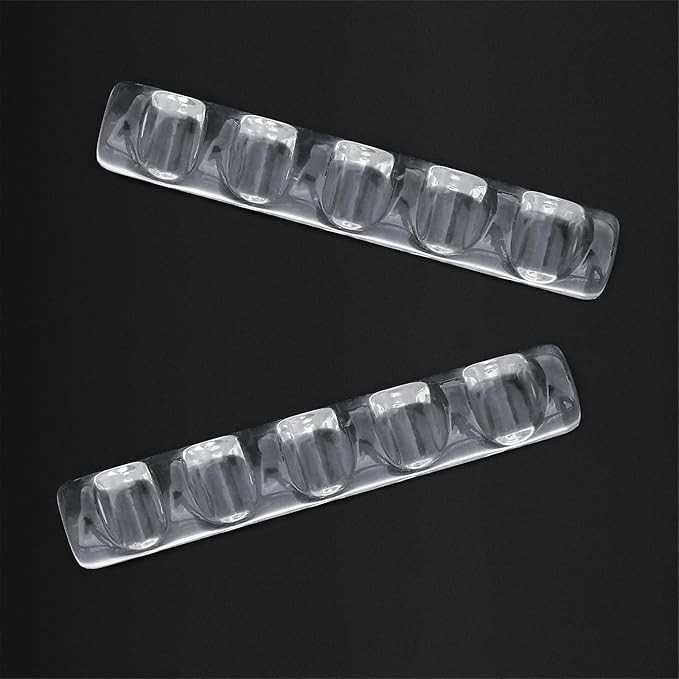 Acrylic Nail Art Brush Holder Stand - 5 Grids Crystal Clear Nail Brush Organizer, Perfect for Manicure and DIY Nail Art Pens, Brushes, and Tools (Transparent)