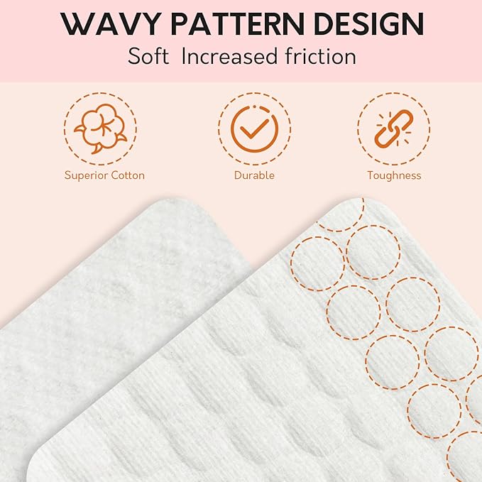 540PCS Lint Free Nail Wipes- Wavy Pattern Nail Polish Remover Pads- Lint Free Wipes for Nail Polish, Eyelash Extensions, Nail Art- Prep Wipes for Manicure and Pedicure