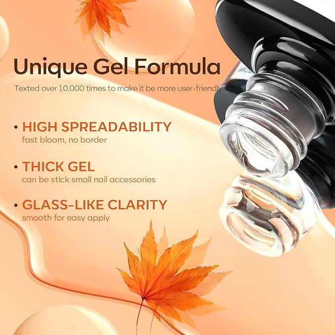 modelones Blooming Gel Nail Polish, 15 ml Clear Nail Art Accessories Stuff for Spreading Effects, Floral Print, Marble, Watercolor Design