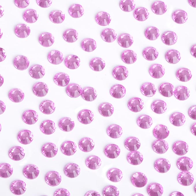 Bymitel Hotfix Crystal Rhinestones Round Gems Iron on DIY Jewelry Making Flat Back for Crafts,Lt. Rose, (SS10/2880pcs) 2.8mm