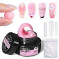 TOMICCA Hard Gel 3D Gel Nail Art Solid Builder Gel for Nails 50g 3D Nail Gel Sculpting Gel for Nail Art Non-Sticky Hand Hard Gel Carving Gel Nail Glue Extension Gel Pink