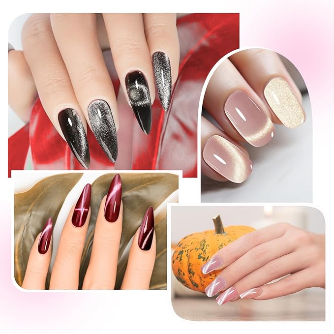 Cat Eye Magnet for Nails, Multifunctional Double-head Nail Polish Magnet Pen, Magnetic Cat Eye Gel Polish Nail Design Tool, for Home DIY, Salon