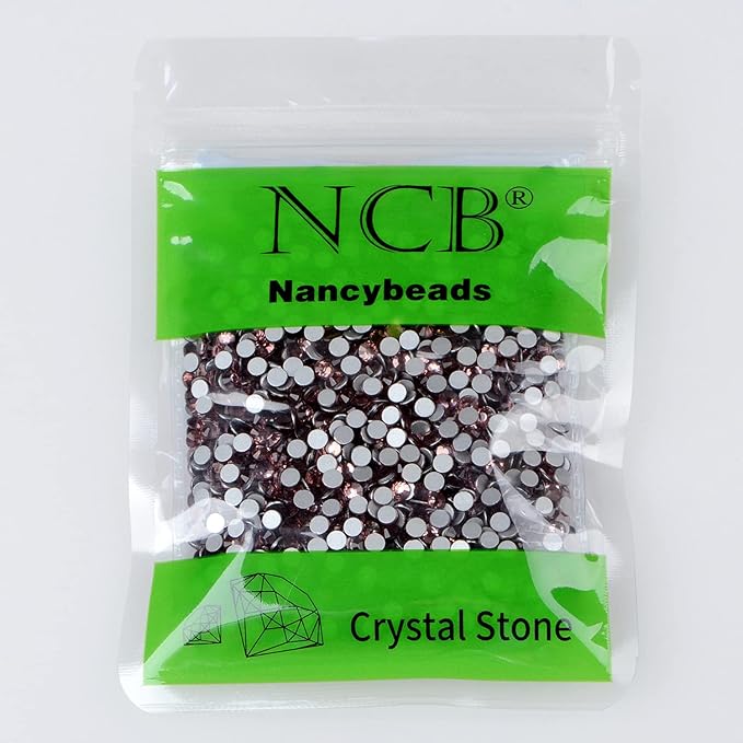 NCB 2880pcs Non Hotfix Flatback Crystals Rhinestones Round Glass Diamonds Charms Gems Stones Beads 3D for Nails Art Craft Jewels Accessories Phone Shoes Decorations (Lt. Amethyst SS16 4.0mm 2880pcs)