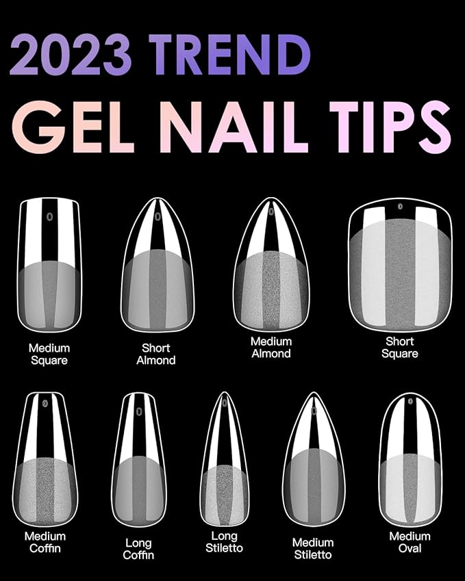 Medium Round Nail Tips,120PCS Pre Almond Round Buff Full Cover Shaped Nail Extenison Tips Half Matte Gel Nail Tips Acrylic False Nail Tips